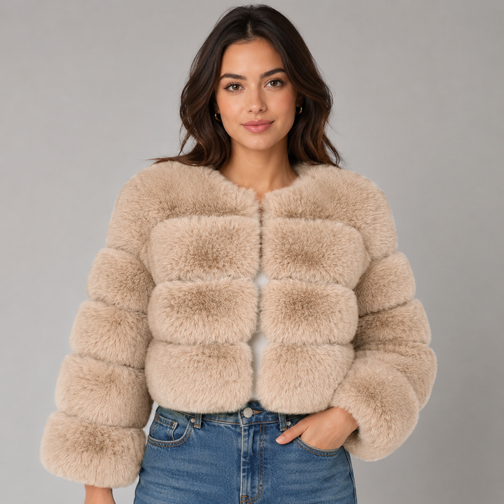 Lorelei cropped faux fur jacket