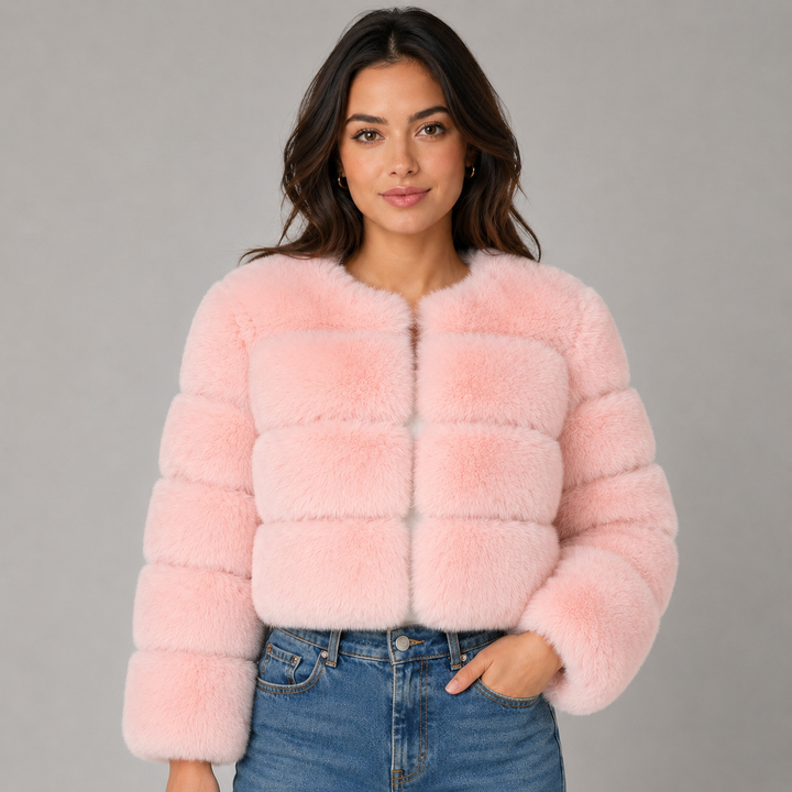 Lorelei cropped faux fur jacket – image 12