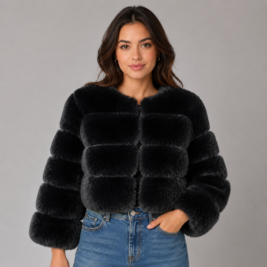 Lorelei cropped faux fur jacket – image 4