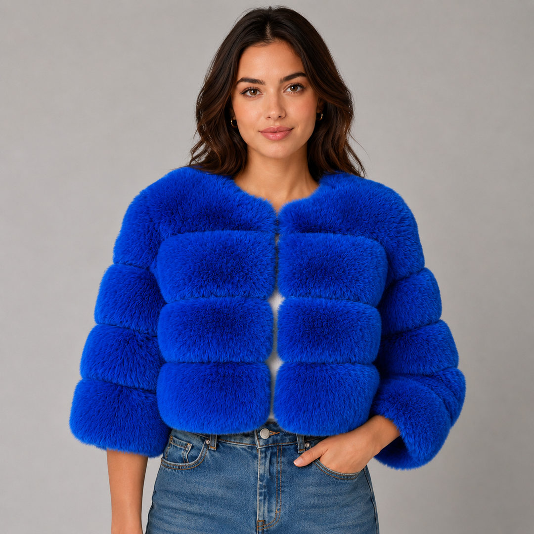 Lorelei cropped faux fur jacket – image 11
