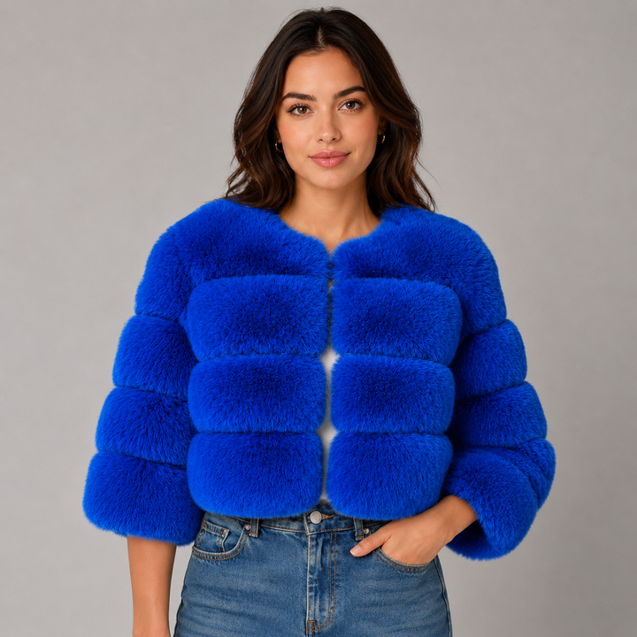 Lorelei cropped faux fur jacket – image 11