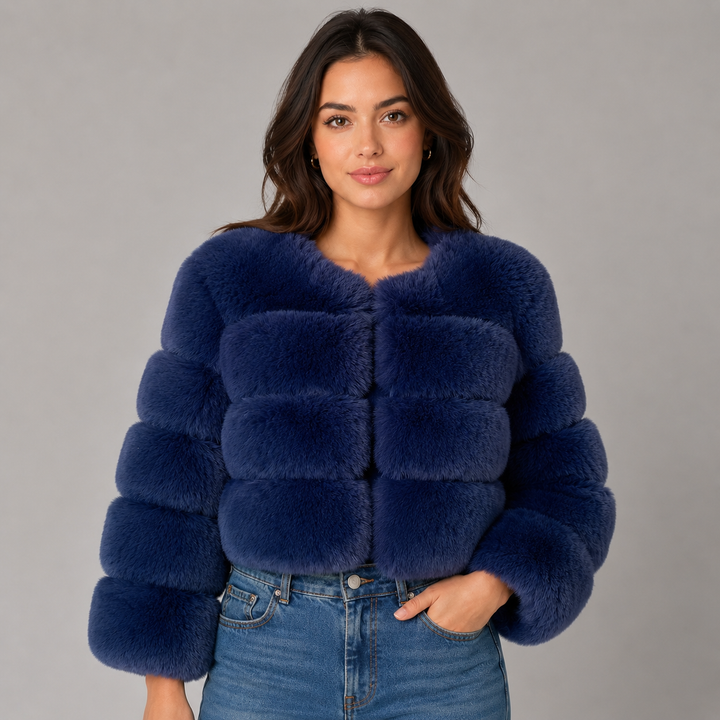 Lorelei cropped faux fur jacket – image 8
