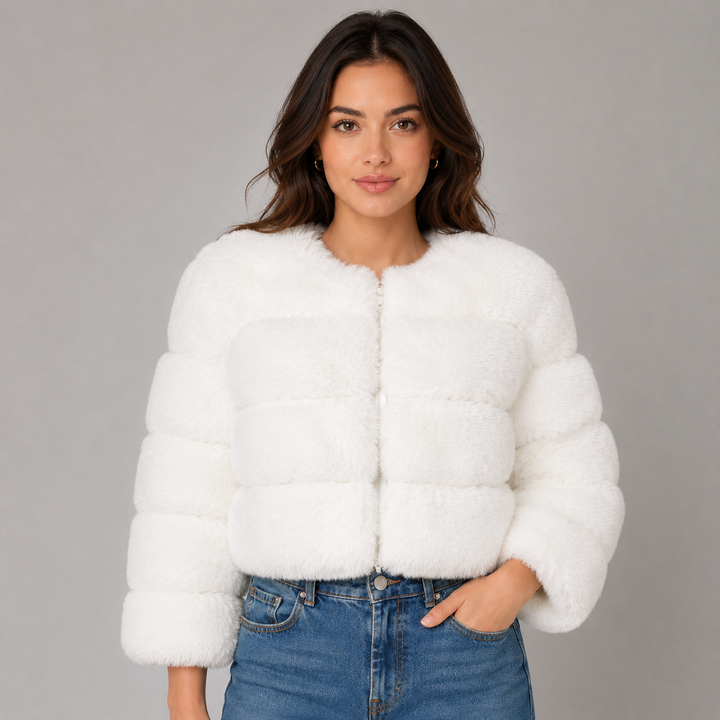 Lorelei cropped faux fur jacket – image 7