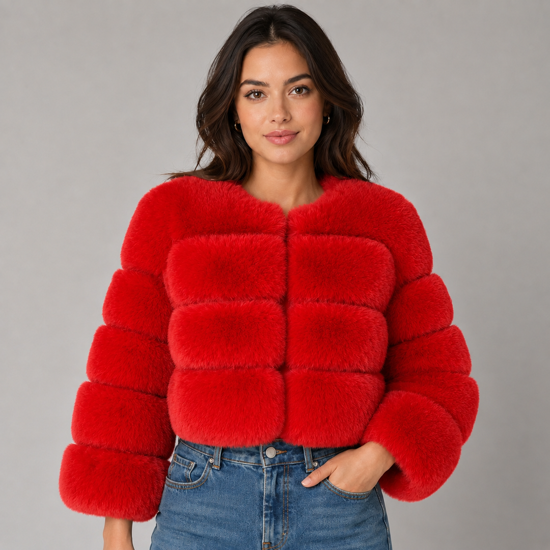 Lorelei cropped faux fur jacket – image 10
