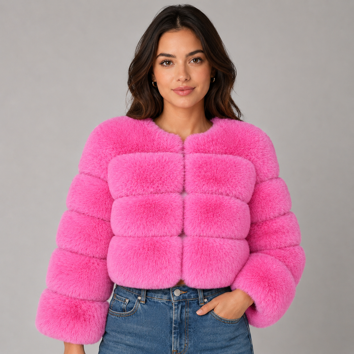 Lorelei cropped faux fur jacket – image 9