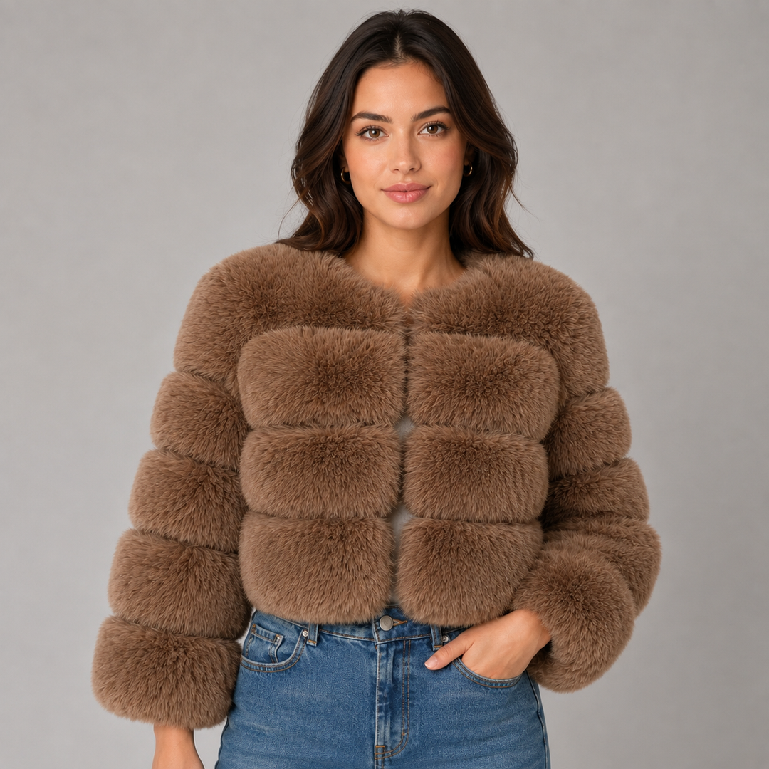 Lorelei cropped faux fur jacket – image 6