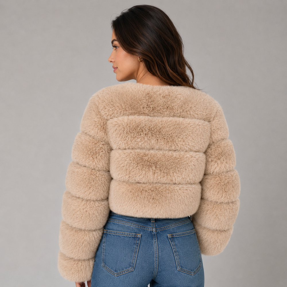 Lorelei cropped faux fur jacket – image 2