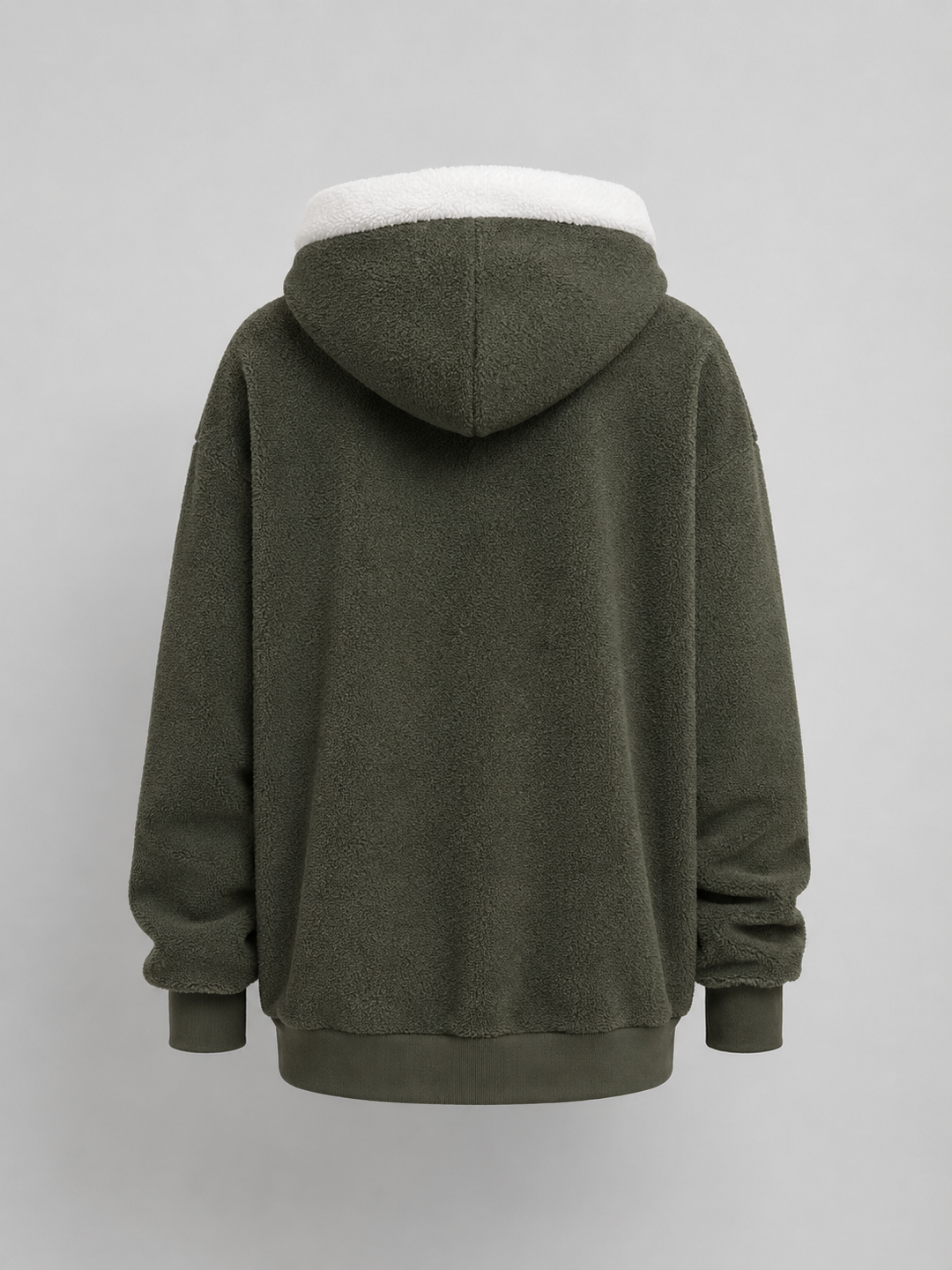 Molly contrast hood sherpa zip up jacket – image 15