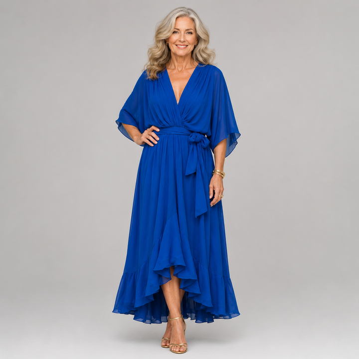 Serafina draped wrap maxi dress – image 2