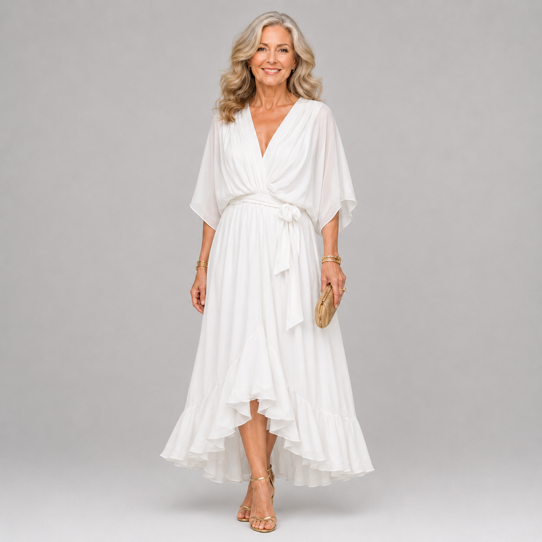 Serafina draped wrap maxi dress – image 4