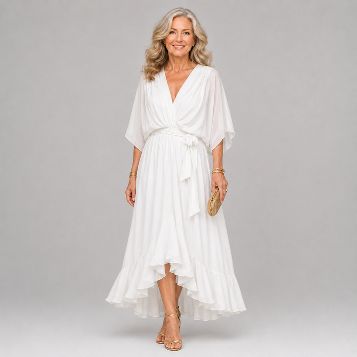 Serafina draped wrap maxi dress – image 4
