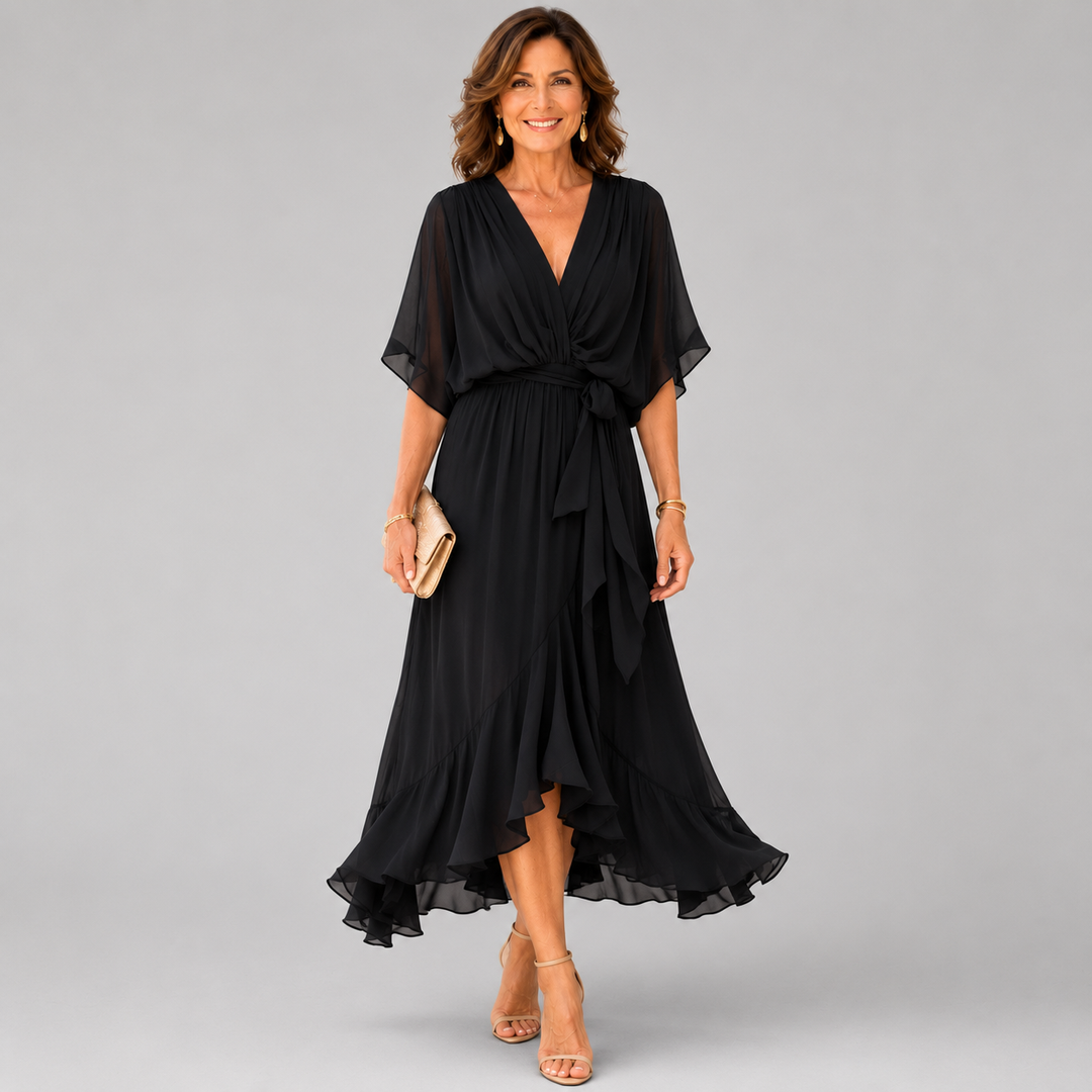 Serafina draped wrap maxi dress – image 5