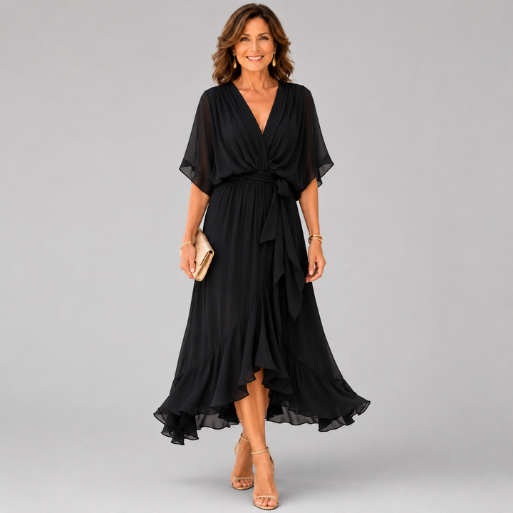 Serafina draped wrap maxi dress – image 5