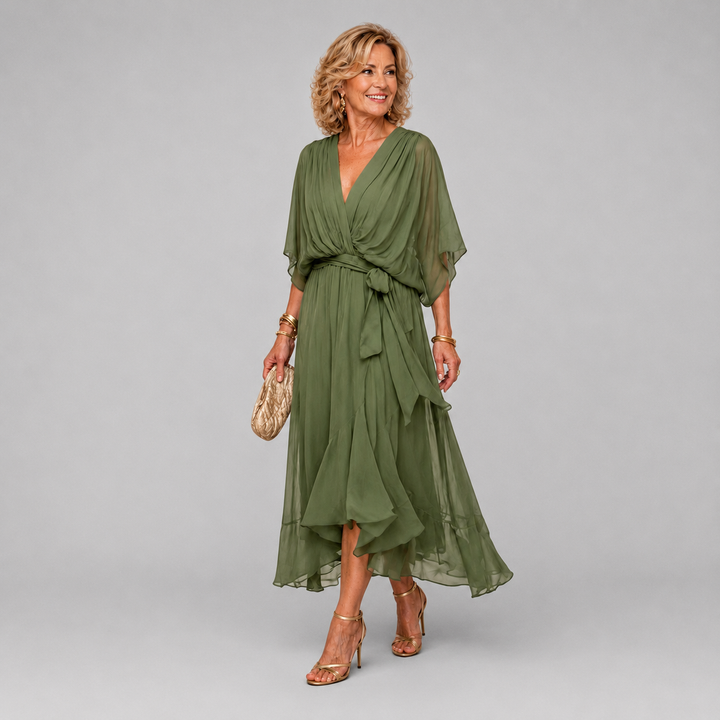 Serafina draped wrap maxi dress – image 3
