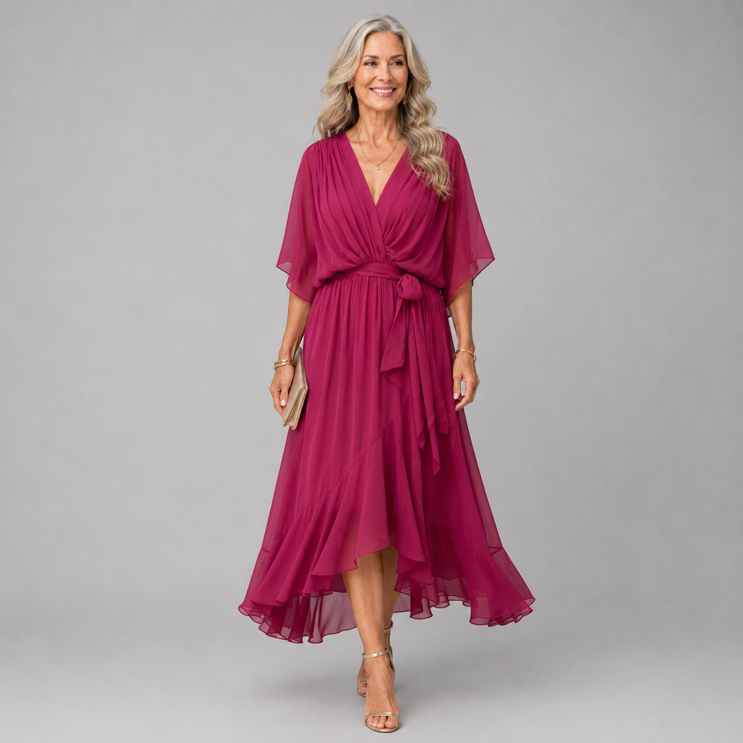 Serafina draped wrap maxi dress – image 7