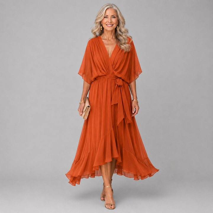 Serafina draped wrap maxi dress – image 11