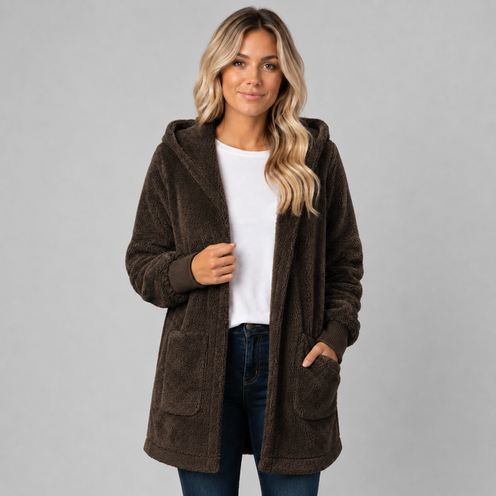 Bryony longline hooded fleece cardigan – image 6