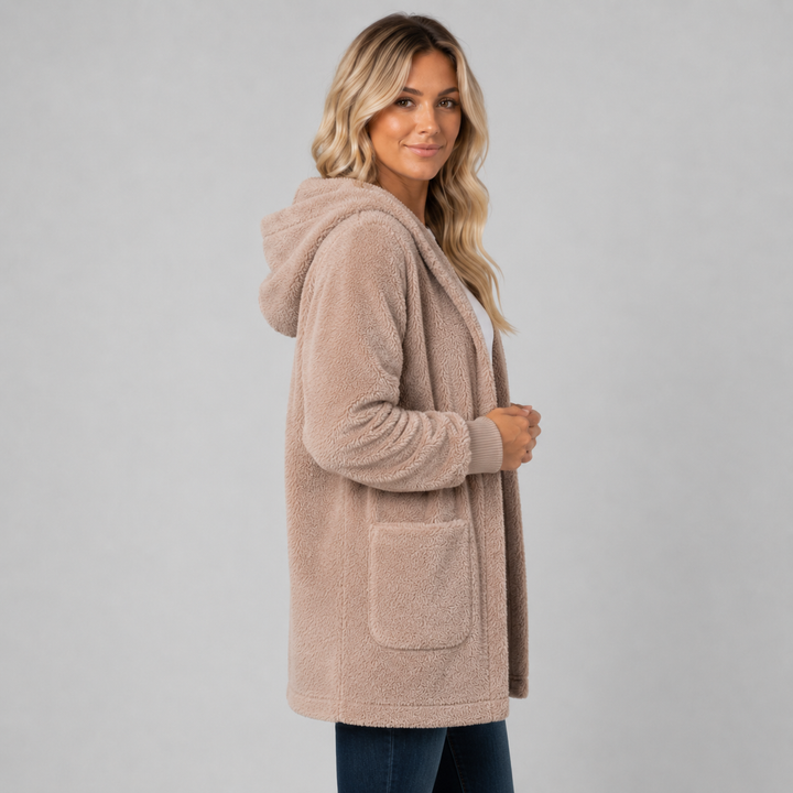 Bryony longline hooded fleece cardigan – image 3