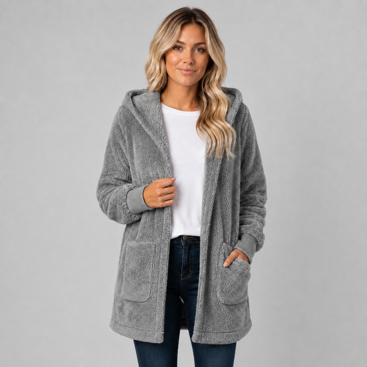 Bryony longline hooded fleece cardigan – image 9