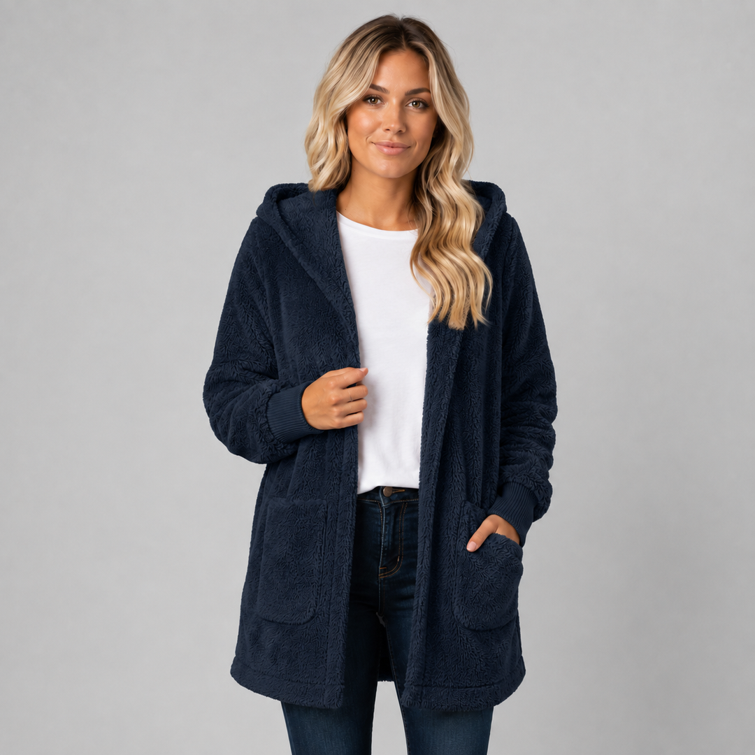 Bryony longline hooded fleece cardigan – image 11