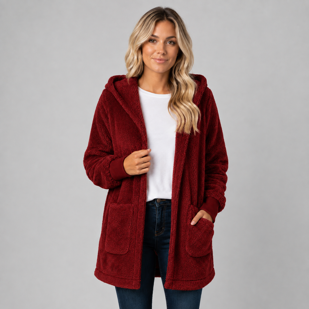 Bryony longline hooded fleece cardigan – image 8