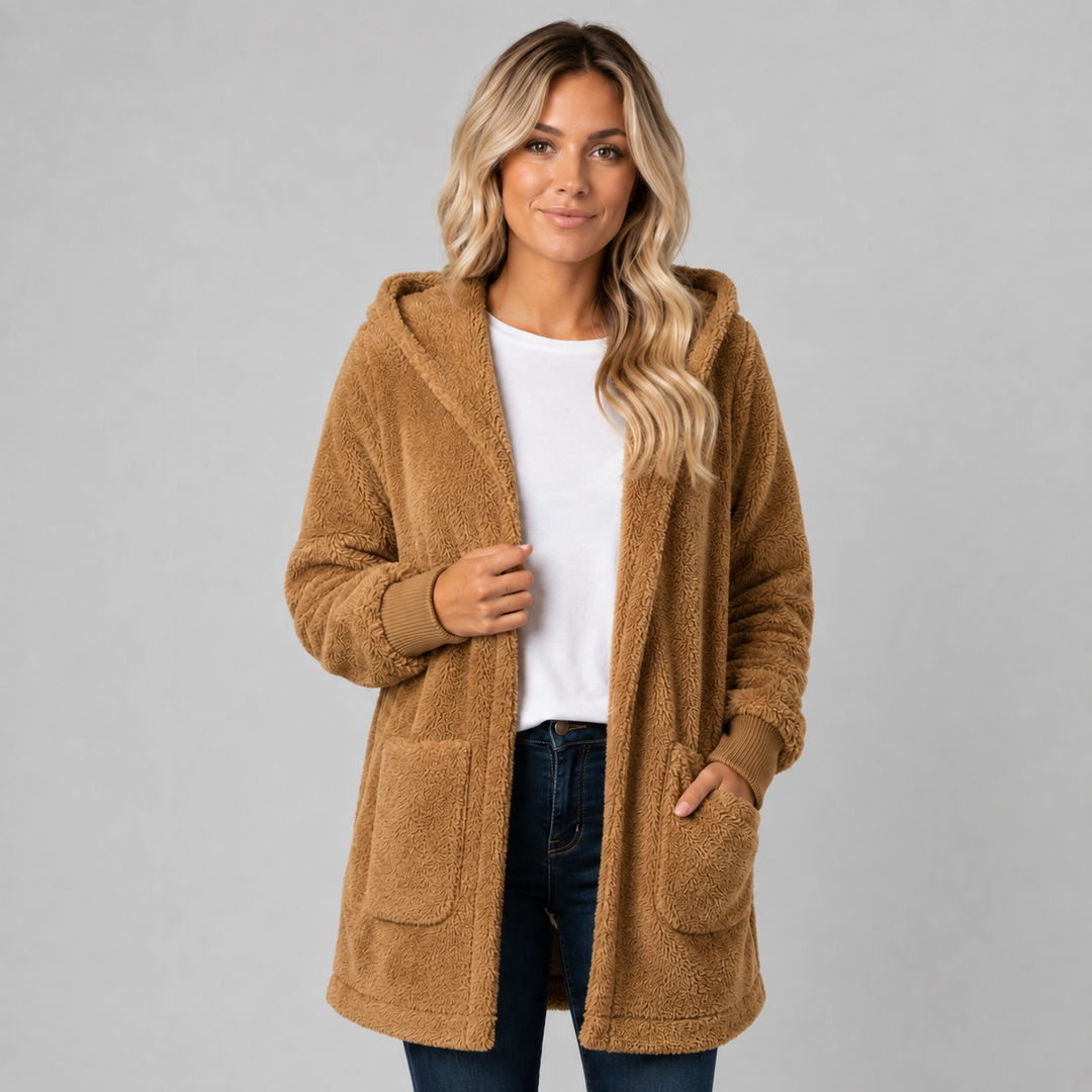 Bryony longline hooded fleece cardigan – image 5