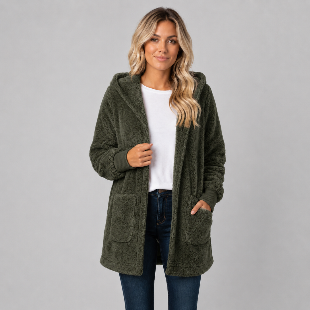 Bryony longline hooded fleece cardigan – image 7