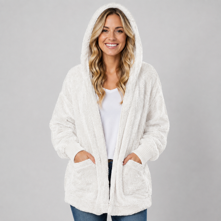 Bryony longline hooded fleece cardigan – image 10