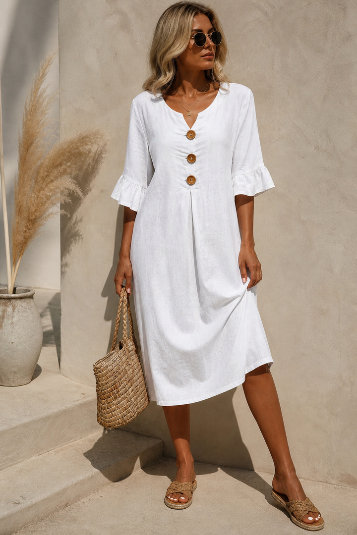 Avalon button front loose fit dress – image 11