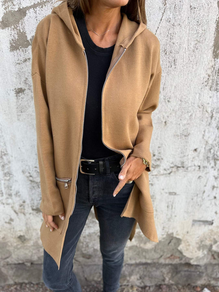 Ottilie long sleeve zip front cardigan