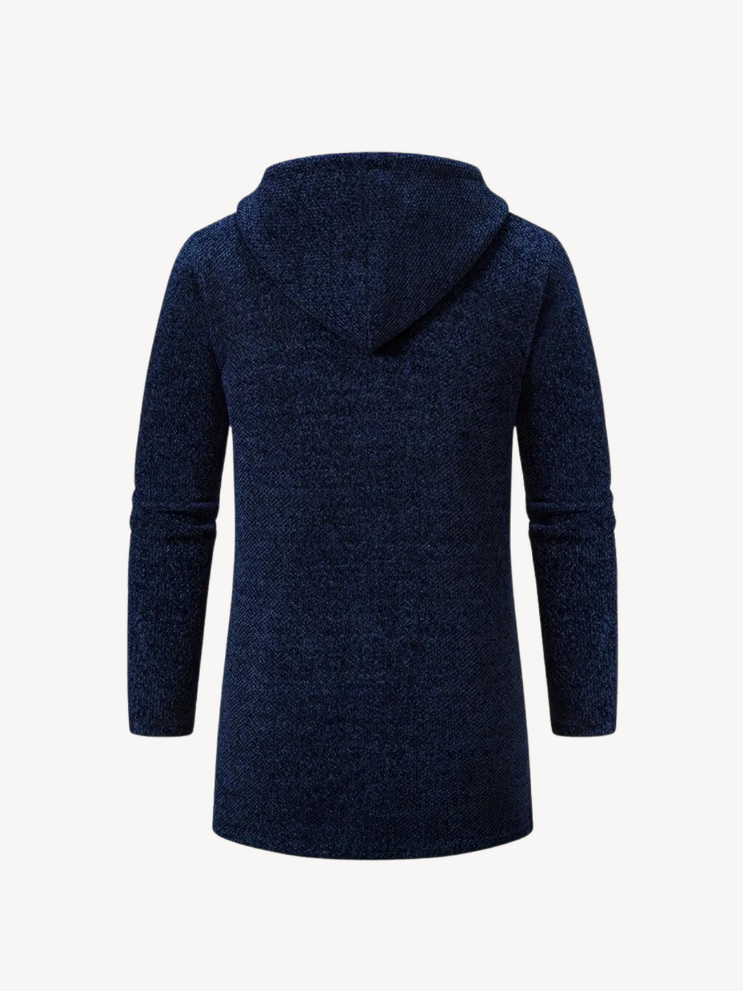 Raquel hooded patterned long knit coat