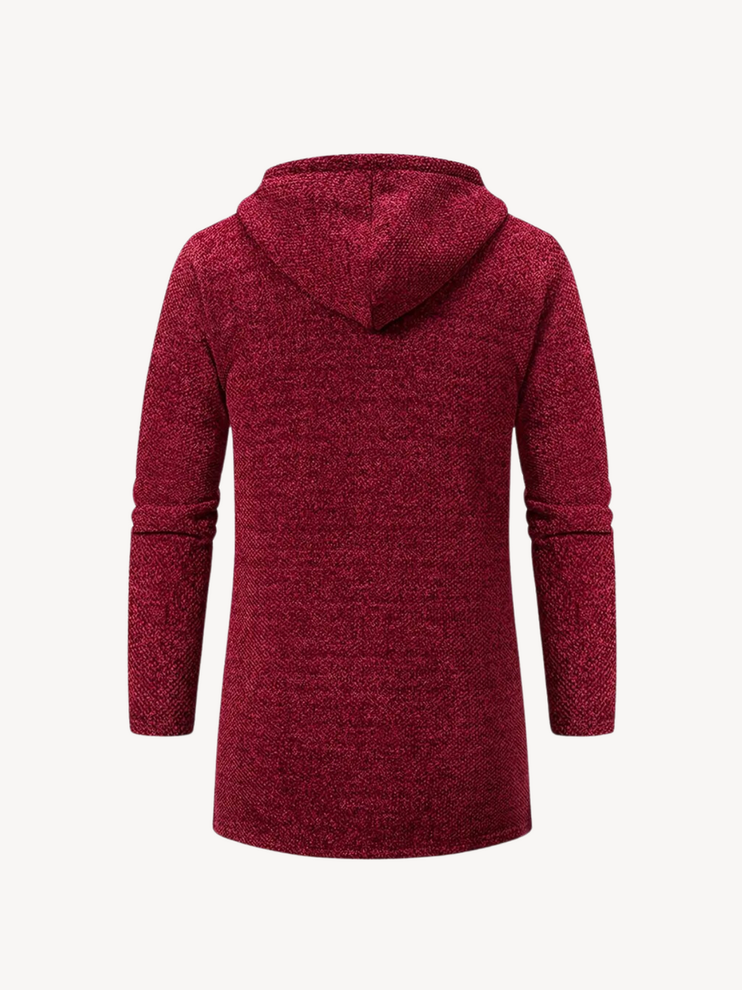 Raquel hooded patterned long knit coat – image 11