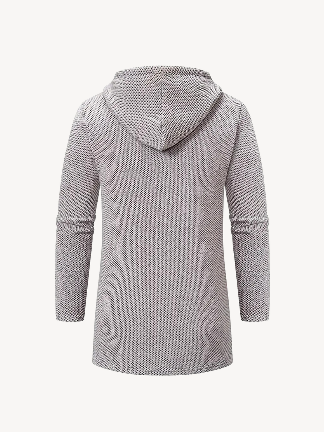 Raquel hooded patterned long knit coat – image 17