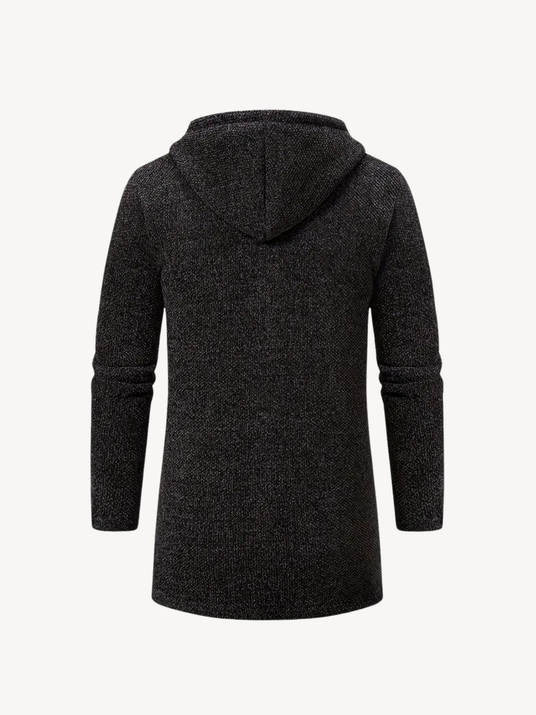 Raquel hooded patterned long knit coat – image 18