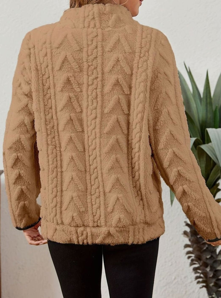 Margo textured half zip fleece pullover – image 10