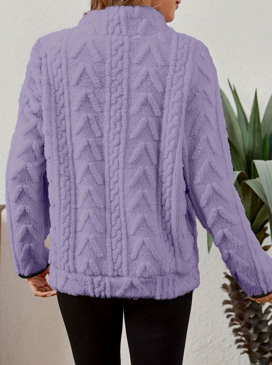 Margo textured half zip fleece pullover – image 12