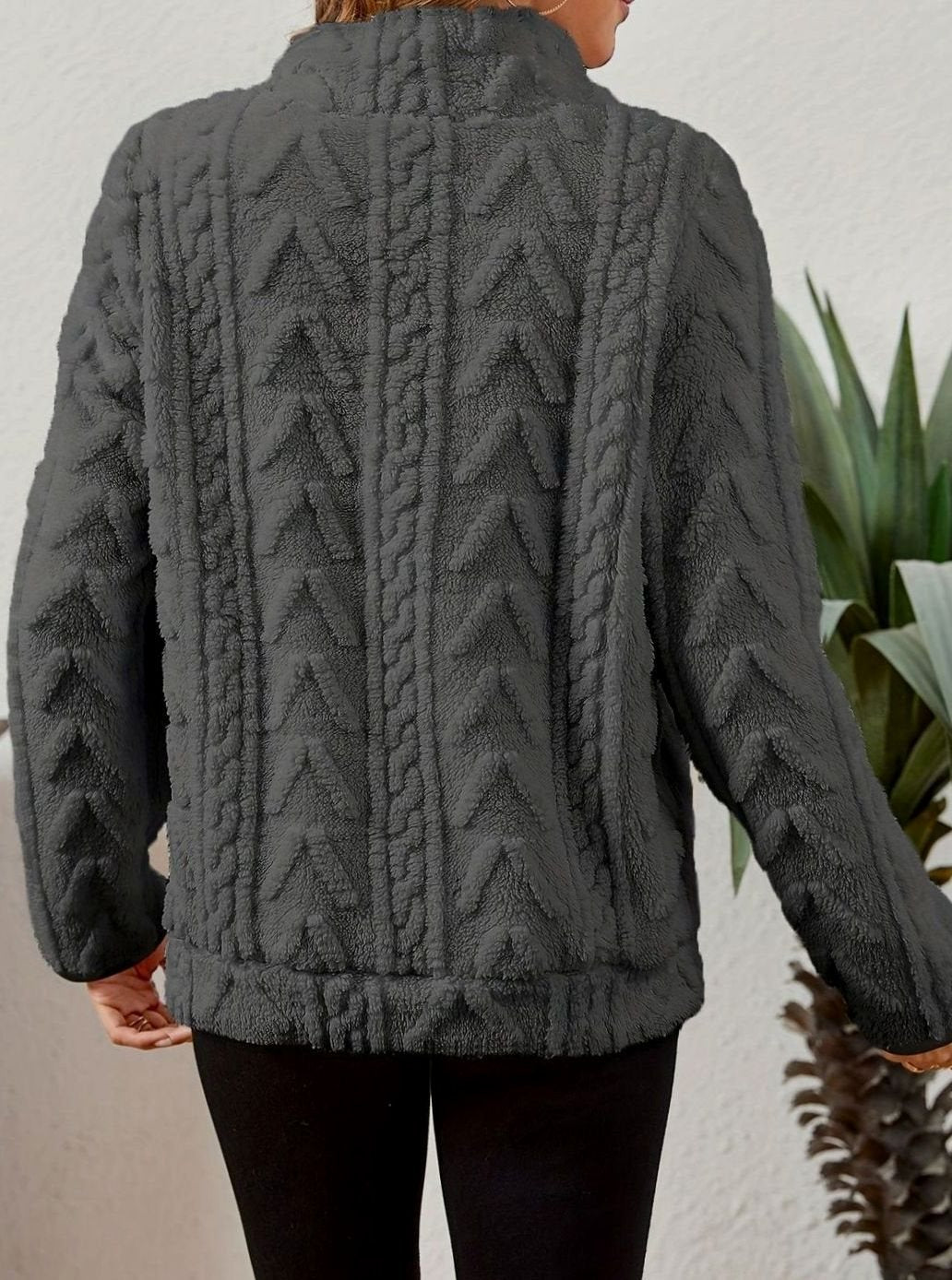 Margo textured half zip fleece pullover – image 14