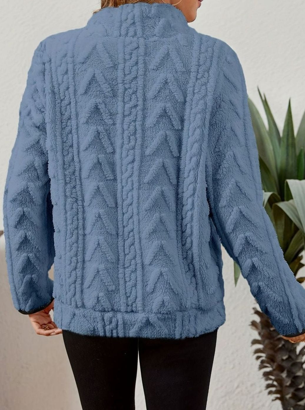 Margo textured half zip fleece pullover – image 16