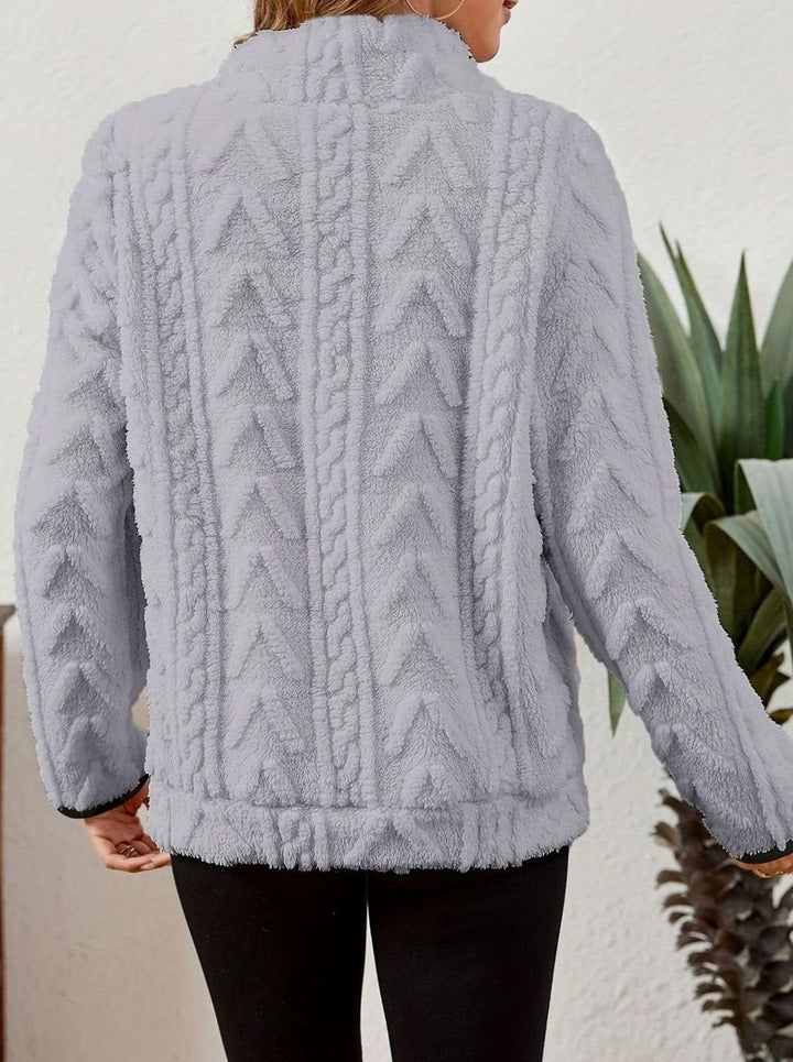 Margo textured half zip fleece pullover – image 4