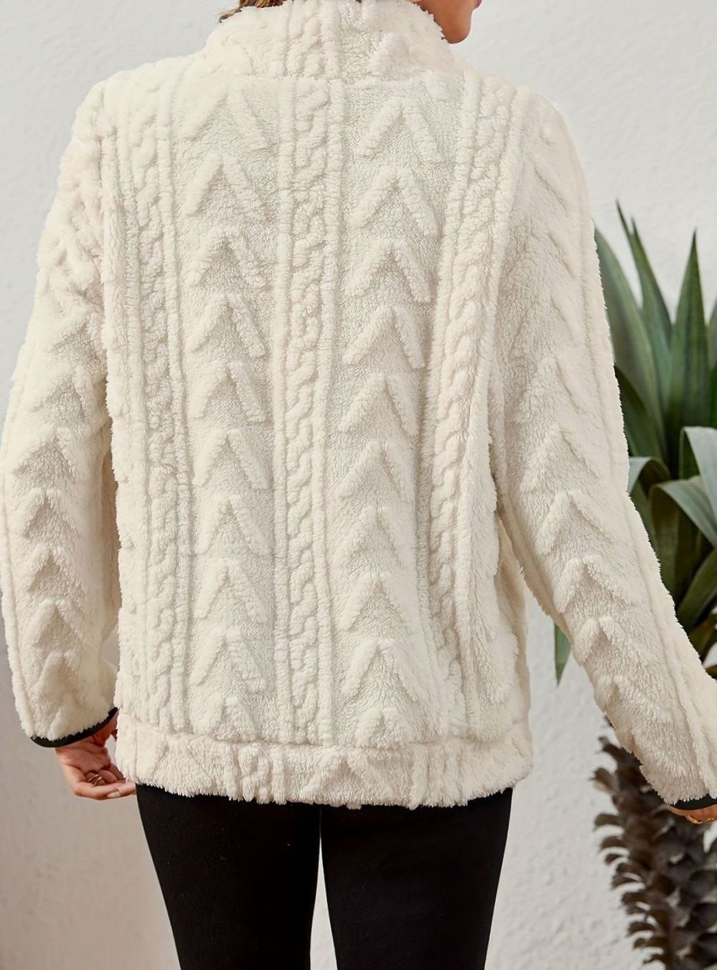 Margo textured half zip fleece pullover – image 8