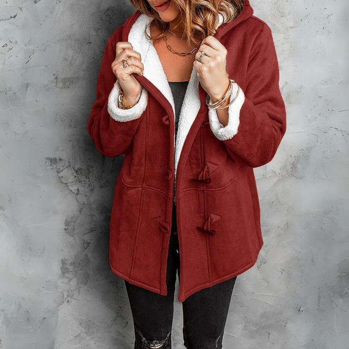 Ruby sherpa lined hooded toggle jacket