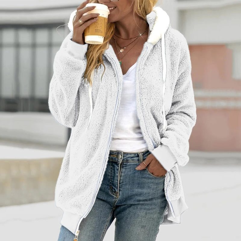 Kylie oversized sherpa fleece jacket – image 4