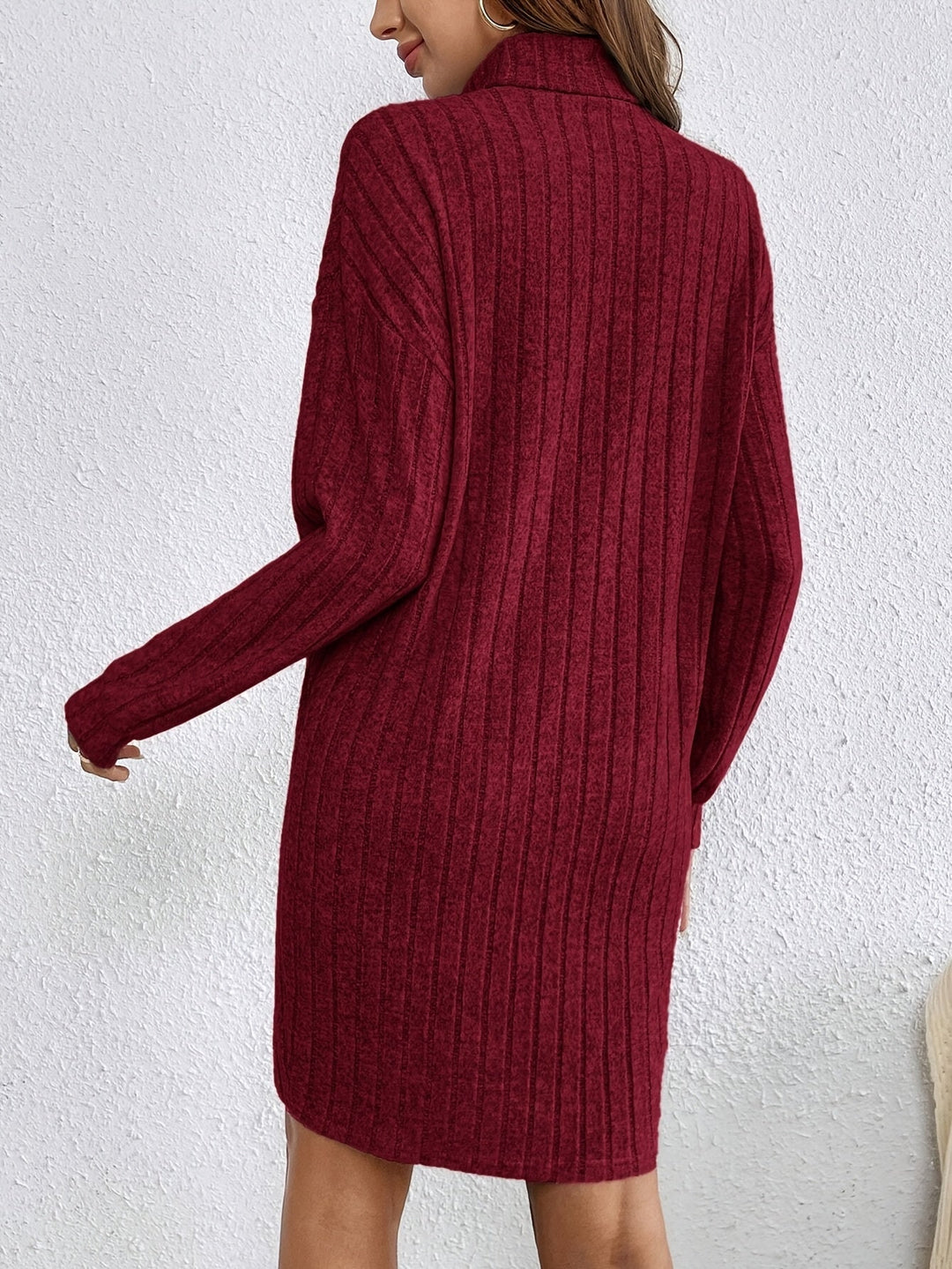 Bailey ribbed knit turtleneck mini dress – image 13