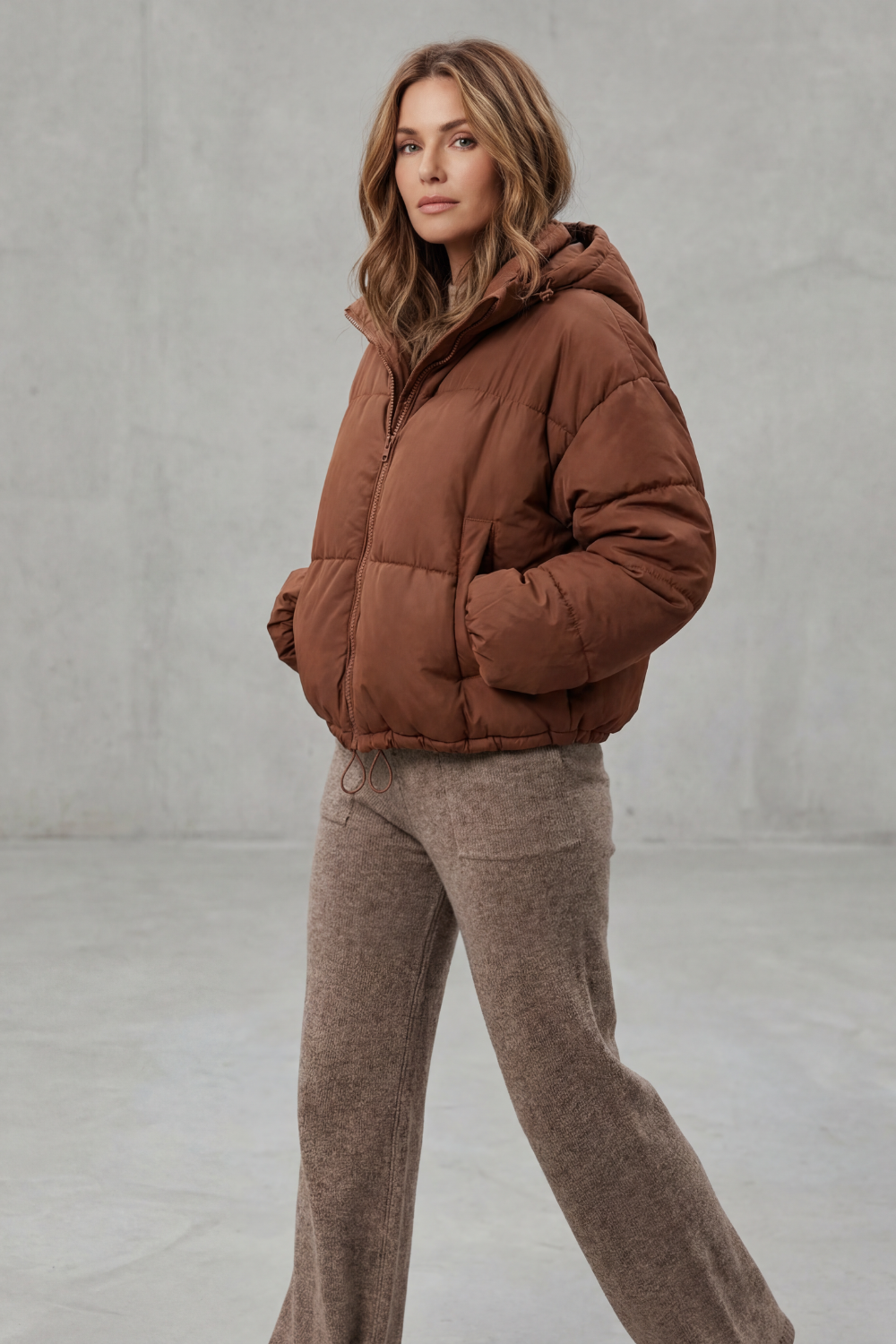 Sarah cropped hooded puffer jacket – image 3