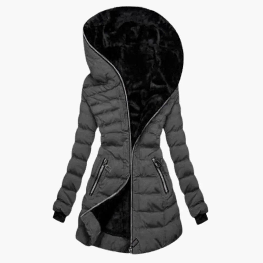 Presley faux fur hooded quilted puffer jacket – image 3