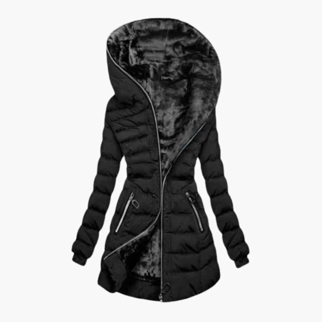 Presley faux fur hooded quilted puffer jacket – image 4
