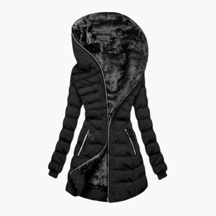 Presley faux fur hooded quilted puffer jacket – image 4