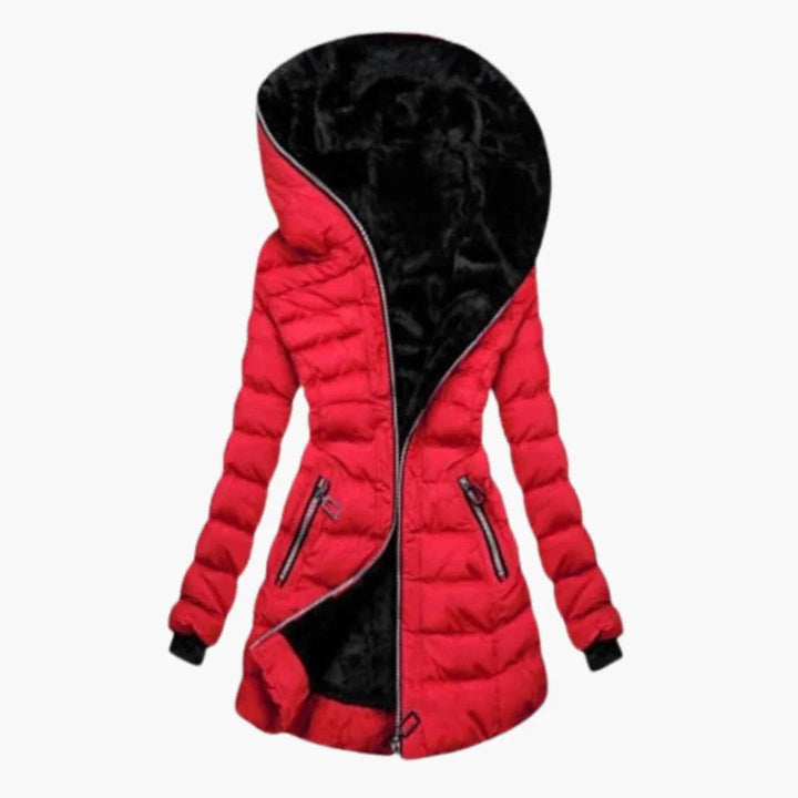 Presley faux fur hooded quilted puffer jacket