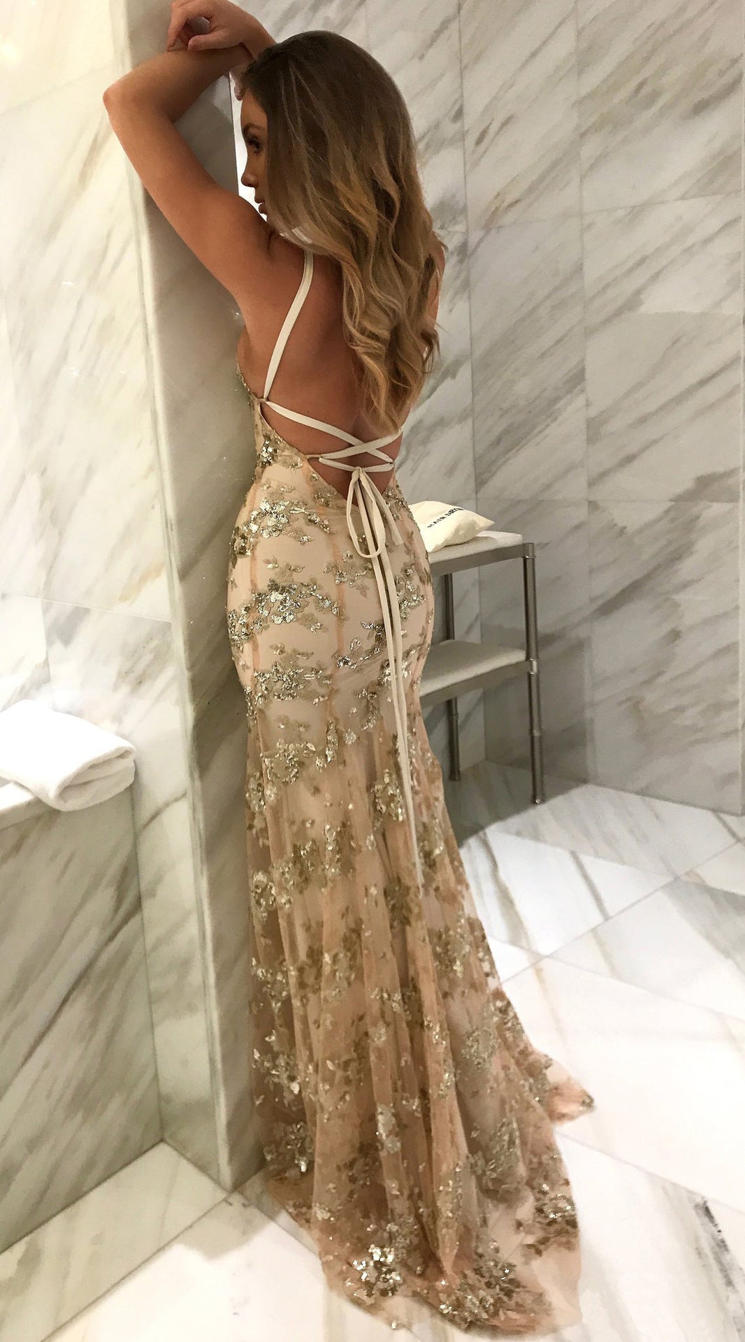 Esther sequin mermaid evening gown – image 5