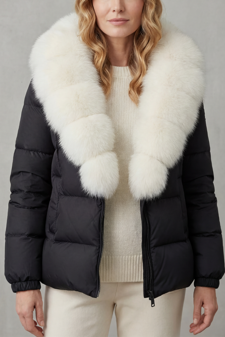 Ellie two tone everyday puffer jacket
